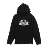 God Family Hockey Youth Hoodie