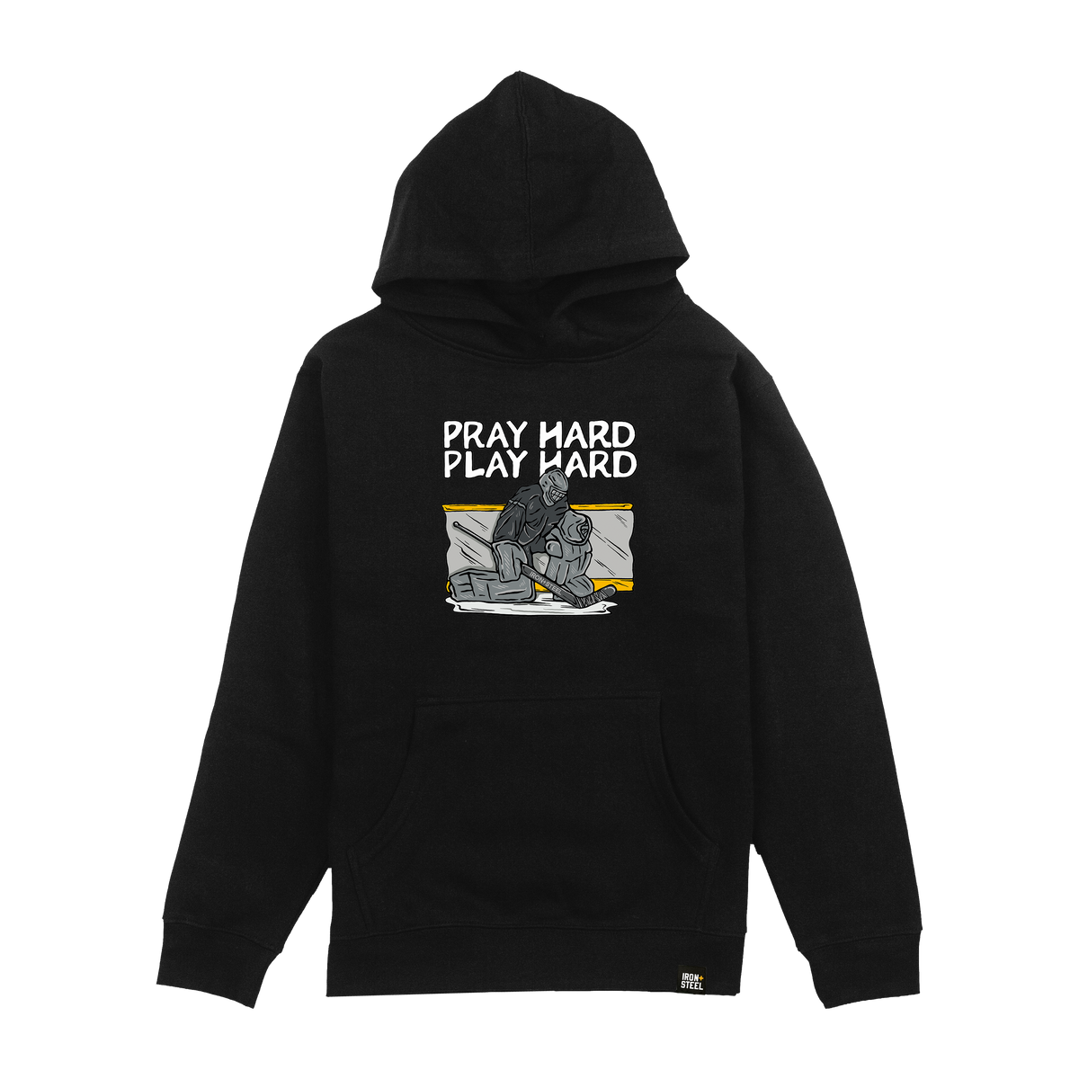 Goalie Pray Hard Play Hard Youth Hoodie