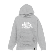 God Family Hockey Youth Hoodie