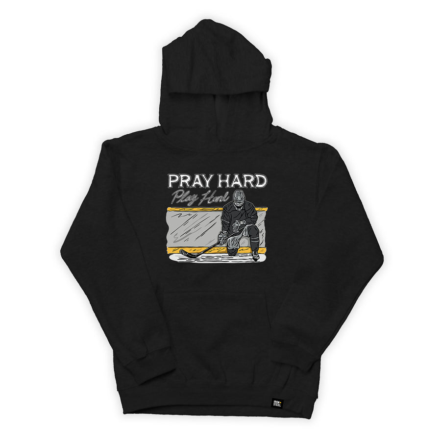 Pray Hard Play Hard Youth Hoodie