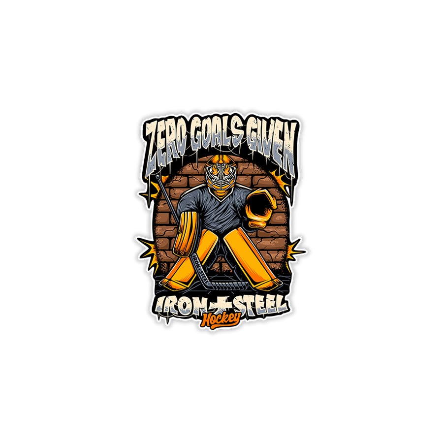 Zero Goals Given Hockey Sticker